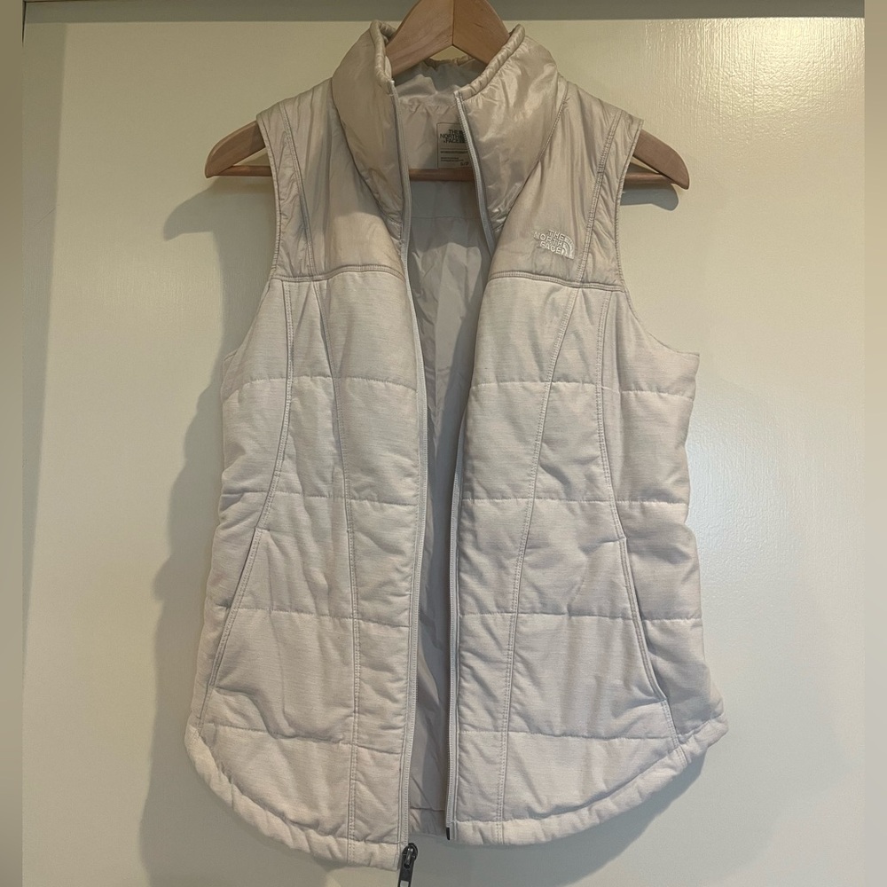 The North Face Women's Light Beige Puffer Vest